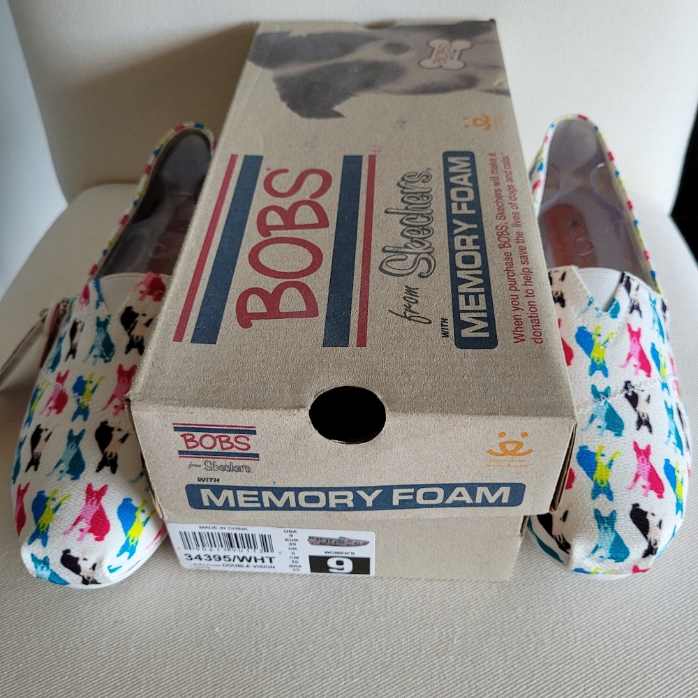 Bob's Boston Terrier Skecher Canvas Shoes